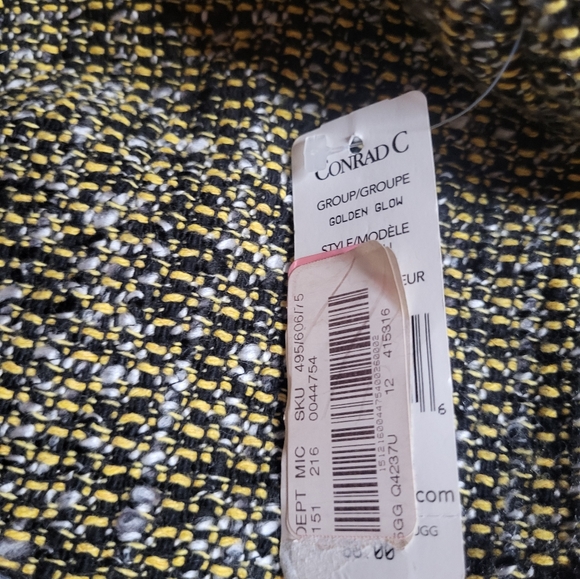 Women's NWT Conrad C Collections SZ 12 Golden Glow Pencil Skirt Tweed - Picture 4 of 6